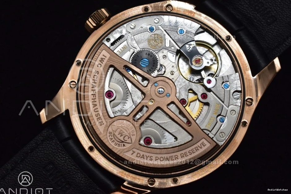 Best Perpetual RG Edition Strap Dial BestValue White Clone Calendar Black on APSF 1:1 Portugieser 1018 5033 A52610 Leather 0427